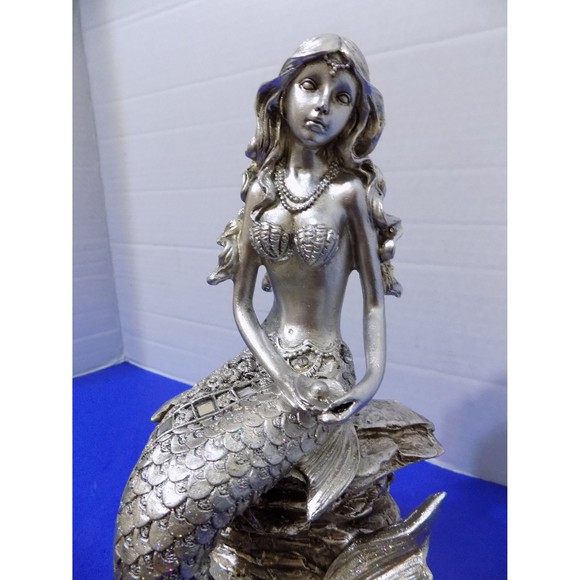 NEW Mermaid Figurine Statue Coastal Nautical Home Decor - Picture 2 of 7